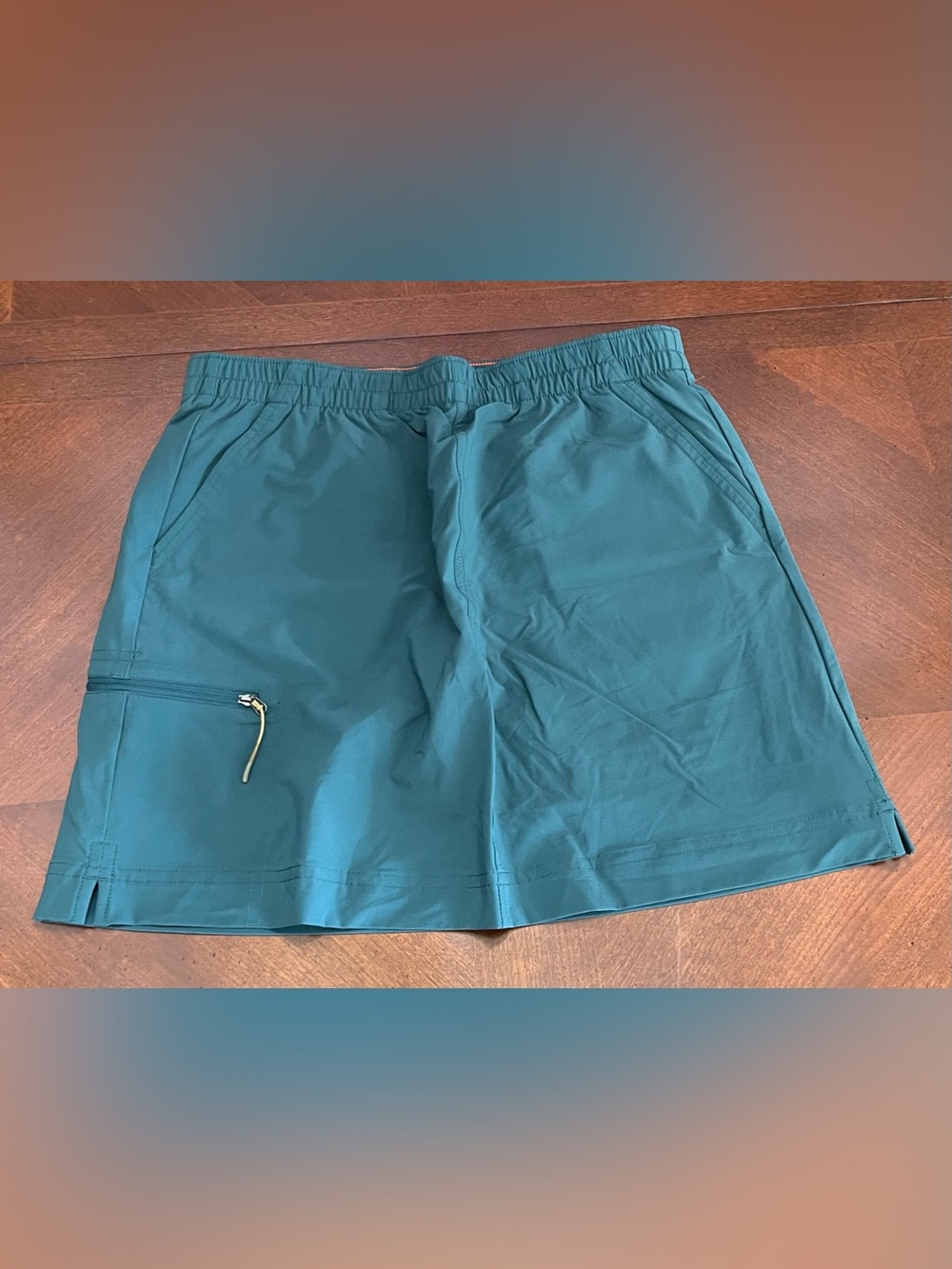 Orvis NWT Women’s Teal Athletic Shirt Look Skorts with Liner & Zippered Pocket